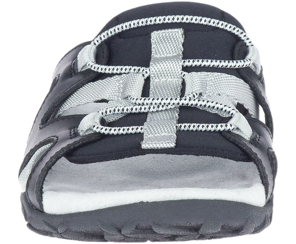 Sandalias Mujer - Merrell Terran Cage Slide - Blancas/Negras - CFUI-20846